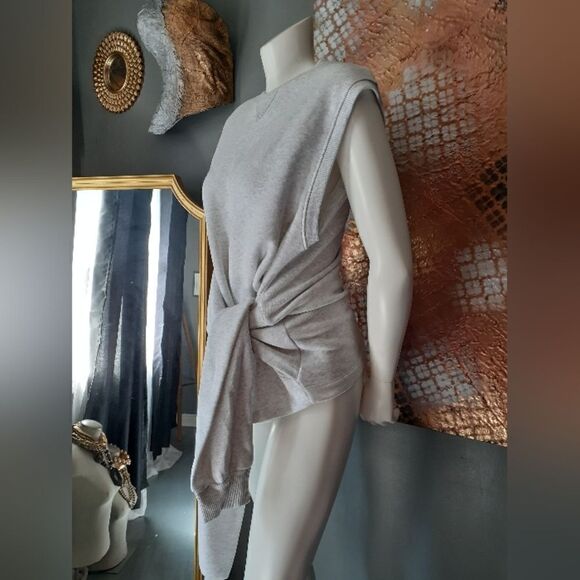 NWT Zara Cotton Blend Sleeveless Sweatshirt - Picture 7 of 11